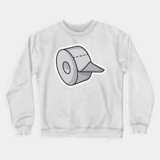 Toilet Tissue Paper Roll Sticker vector illustration. Healthcare and medical icon concept. Body cleaner tissue sticker logo design. Crewneck Sweatshirt